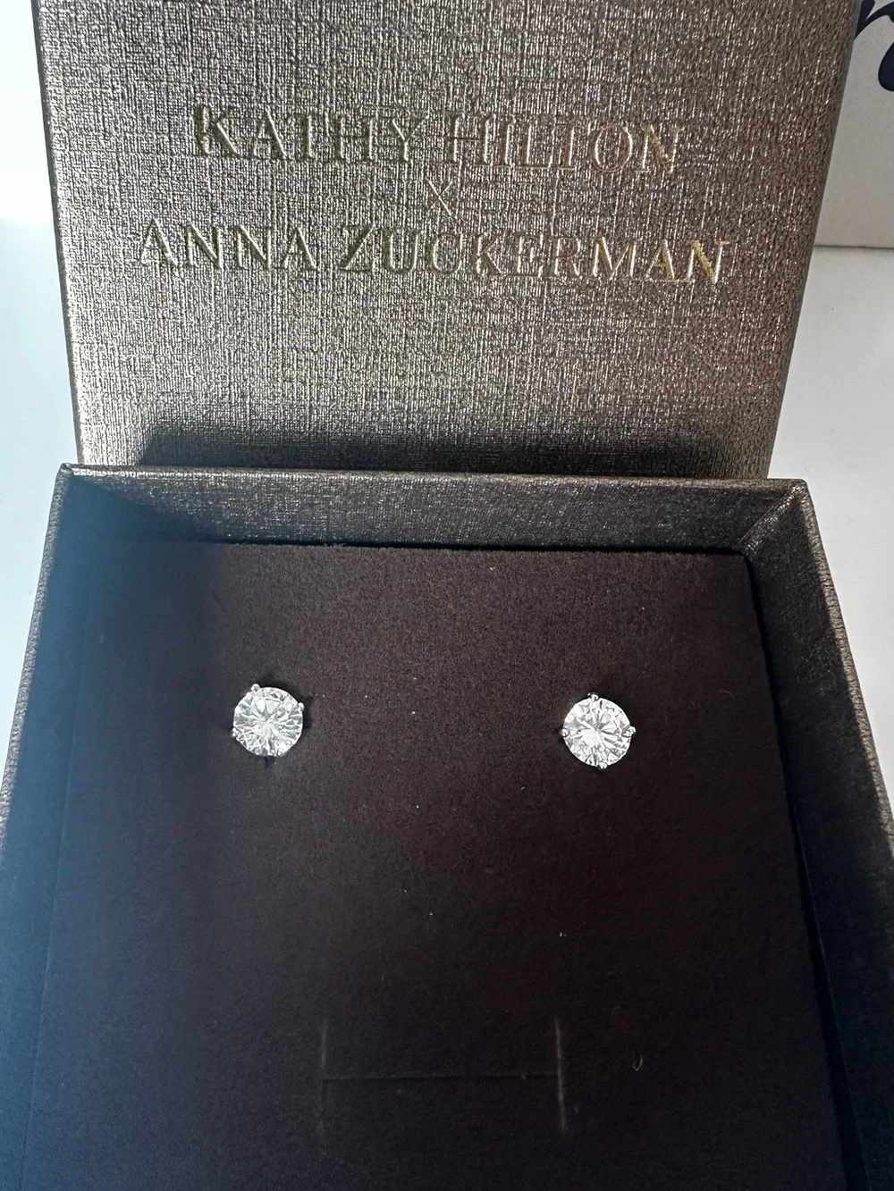Anna Zuckerman Diamonds Only Better 4 Carats crystalline studs. - Picture 4 of 7
